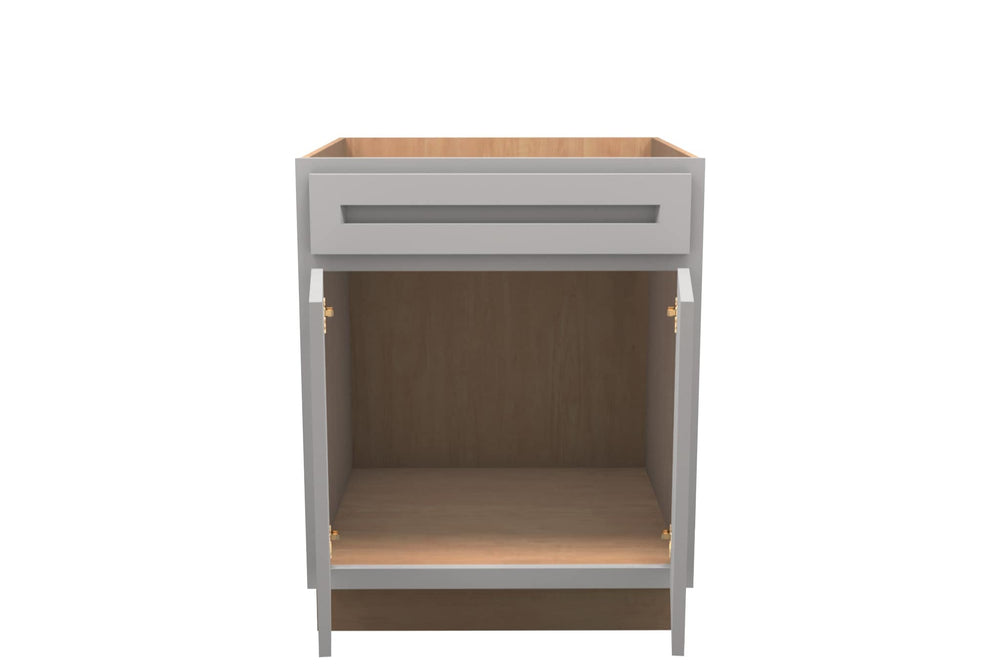 American Made Shaker RTA VSB27 Vanity Sink Base Cabinet - Light Gray - American Made Cabinets