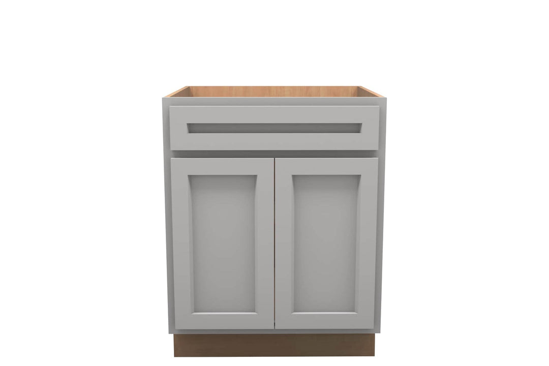 American Made Shaker RTA VSB27 Vanity Sink Base Cabinet - Light Gray - American Made Cabinets
