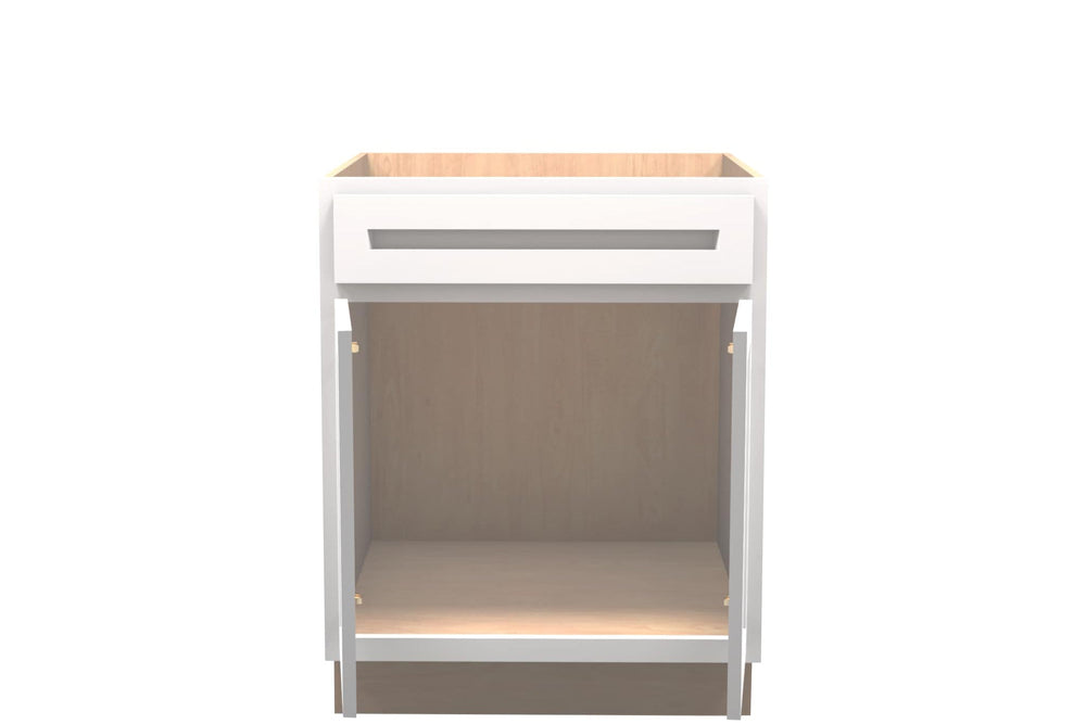 American Made Shaker RTA VSB27 Vanity Sink Base Cabinet - White - American Made Cabinets