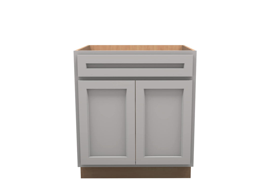 American Made Shaker RTA VSB30 Vanity Sink Base Cabinet - Light Gray - American Made Cabinets