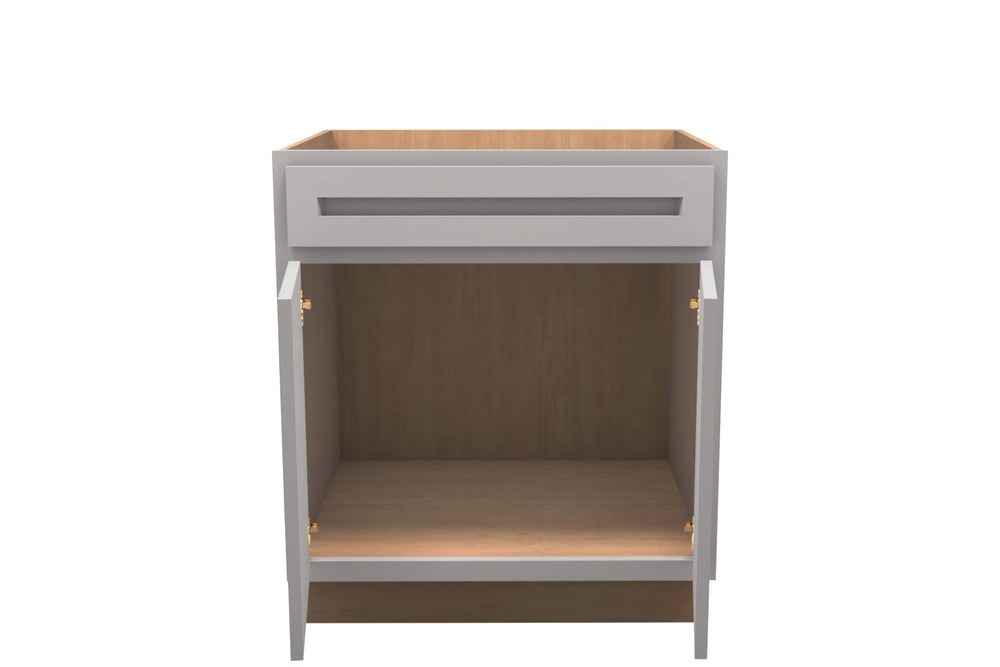 American Made Shaker RTA VSB30 Vanity Sink Base Cabinet - Light Gray - American Made Cabinets