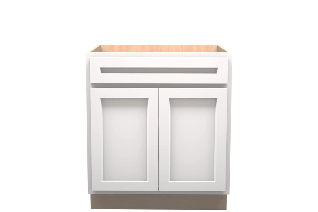 American Made Shaker RTA VSB30 Vanity Sink Base Cabinet - White - American Made Cabinets