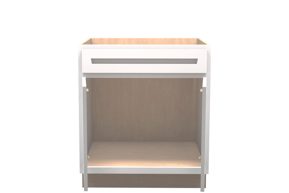 American Made Shaker RTA VSB30 Vanity Sink Base Cabinet - White - American Made Cabinets