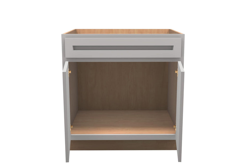 American Made Shaker RTA VSB33 Vanity Sink Base Cabinet - Light Gray - American Made Cabinets