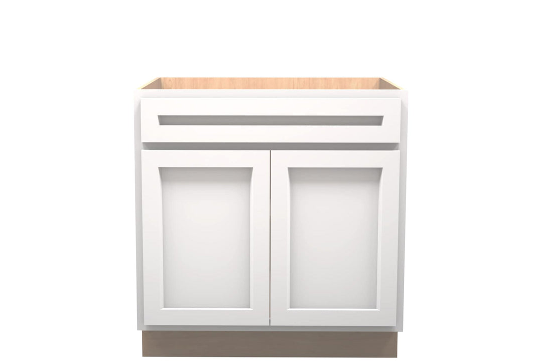 American Made Shaker RTA VSB33 Vanity Sink Base Cabinet - White - American Made Cabinets