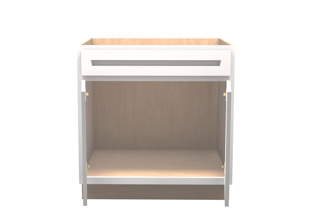 American Made Shaker RTA VSB33 Vanity Sink Base Cabinet - White - American Made Cabinets