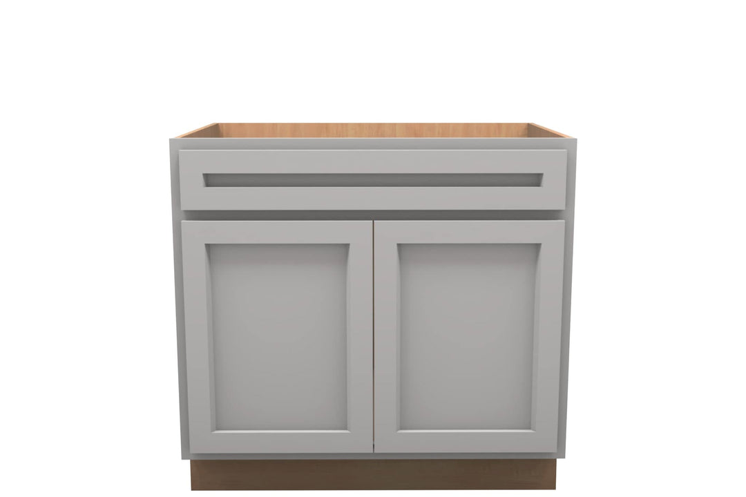 American Made Shaker RTA VSB36 Vanity Sink Base Cabinet - Light Gray - American Made Cabinets