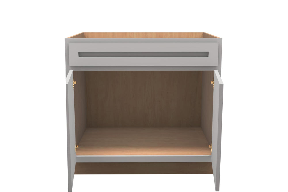 American Made Shaker RTA VSB36 Vanity Sink Base Cabinet - Light Gray - American Made Cabinets