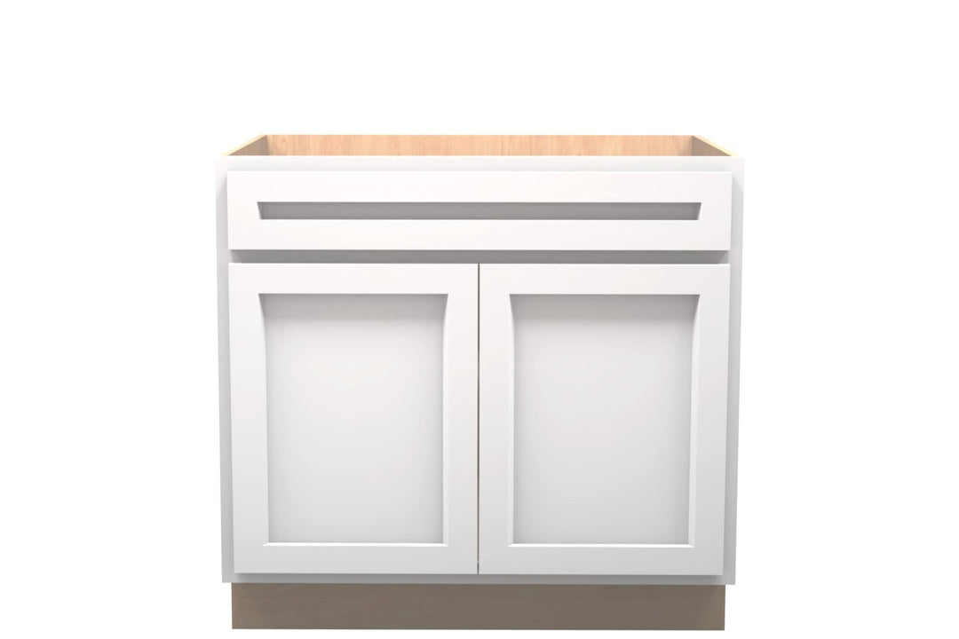 American Made Shaker RTA VSB36 Vanity Sink Base Cabinet - White - American Made Cabinets