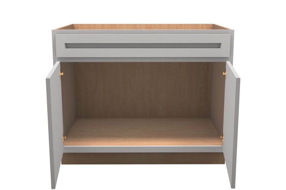 American Made Shaker RTA VSB42 Vanity Sink Base Cabinet - Light Gray - American Made Cabinets