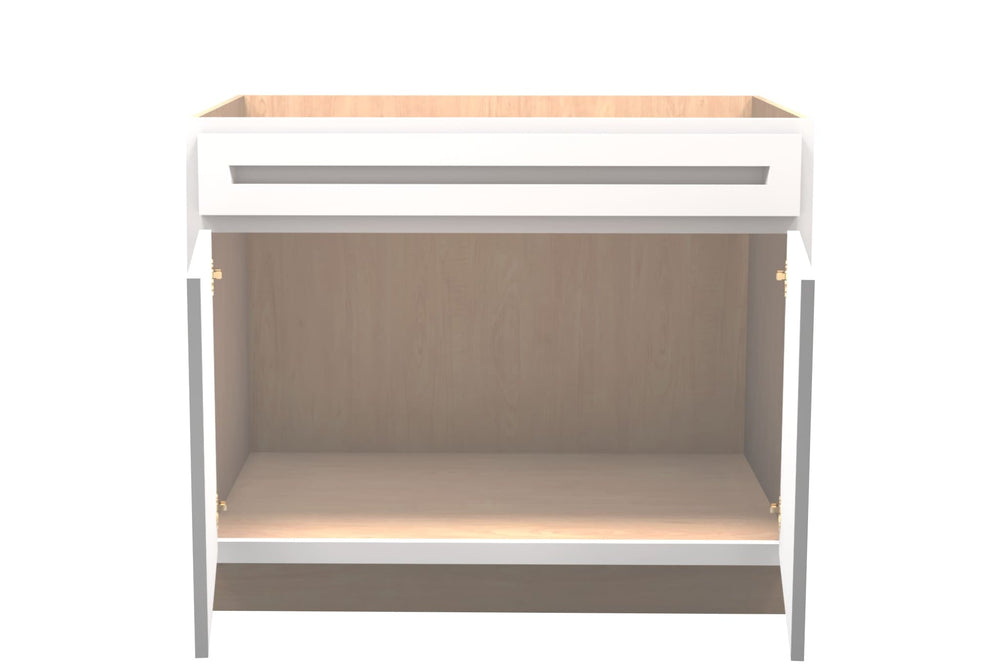 American Made Shaker RTA VSB42 Vanity Sink Base Cabinet - White - American Made Cabinets