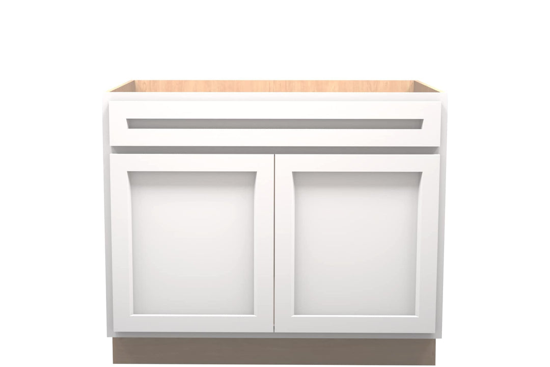 American Made Shaker RTA VSB42 Vanity Sink Base Cabinet - White - American Made Cabinets