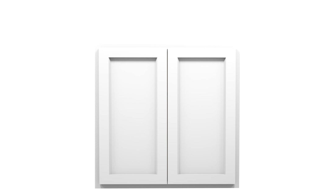 American Made Shaker RTA W3030 Wall Cabinet - White - American Made Cabinets