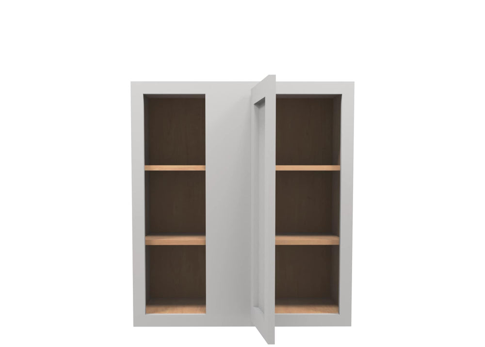 American Made Shaker RTA WBC2730 Wall Blind Corner Cabinet - Light Gray - American Made Cabinets