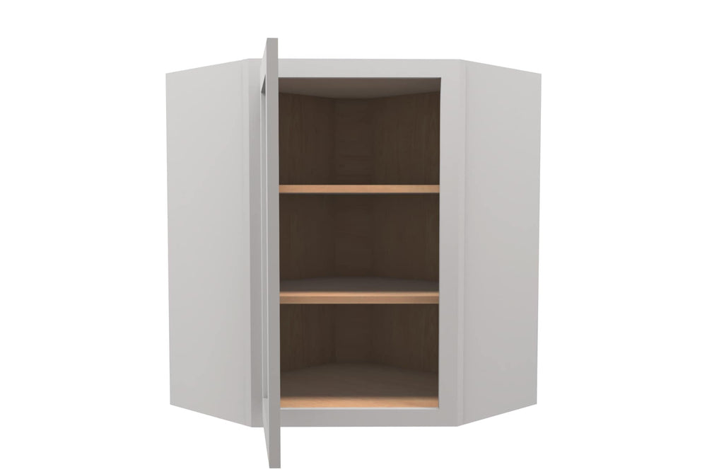American Made Shaker RTA WDC2430 Wall Diagonal Corner Cab - Light Gray - American Made Cabinets
