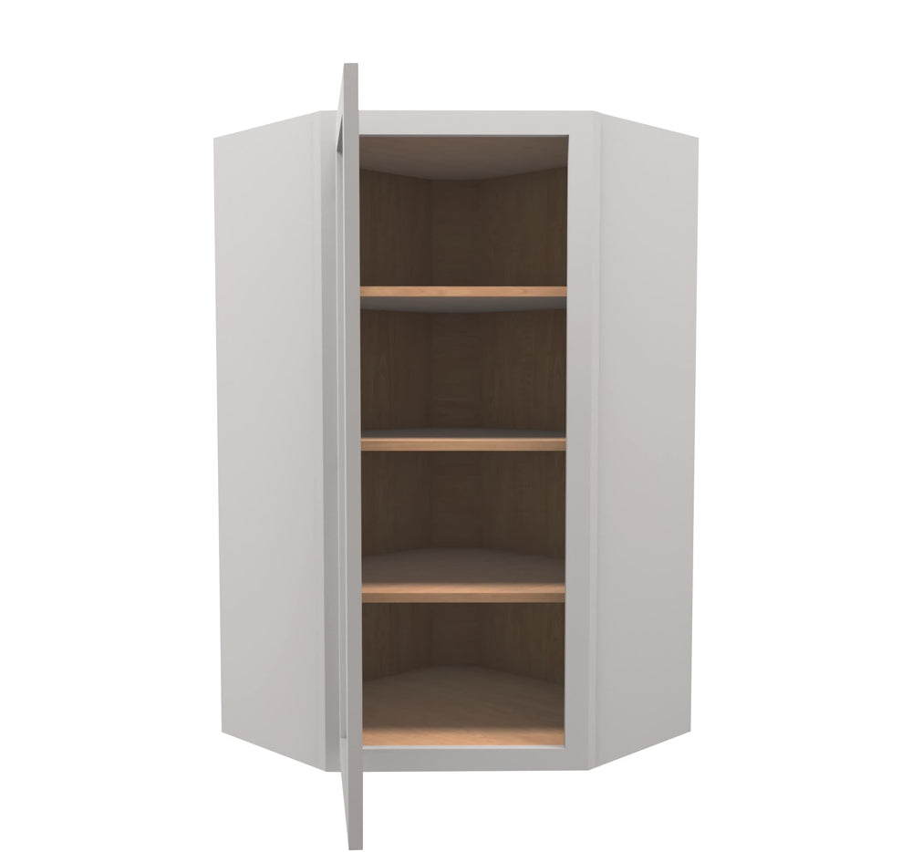 American Made Shaker RTA WDC2442 Wall Diagonal Corner Cab - Light Gray - American Made Cabinets
