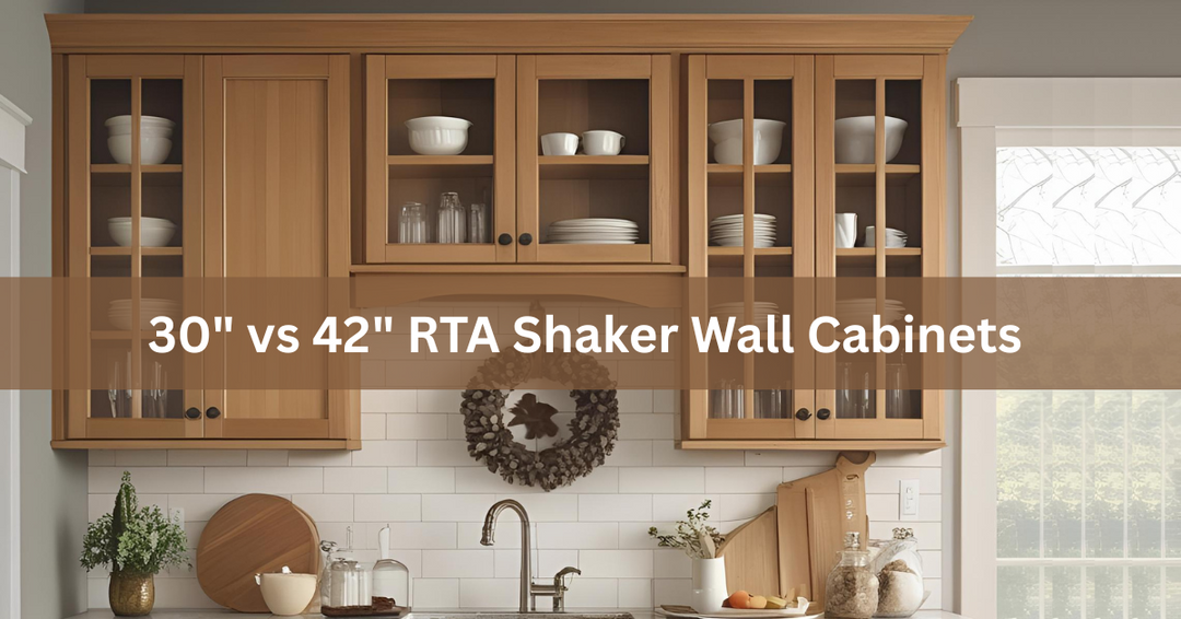 30" vs 42" RTA Shaker Wall Cabinets