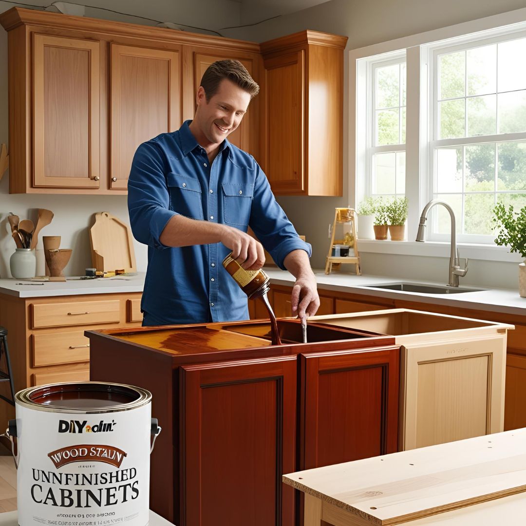 Staining and Painting Unfinished cabinets