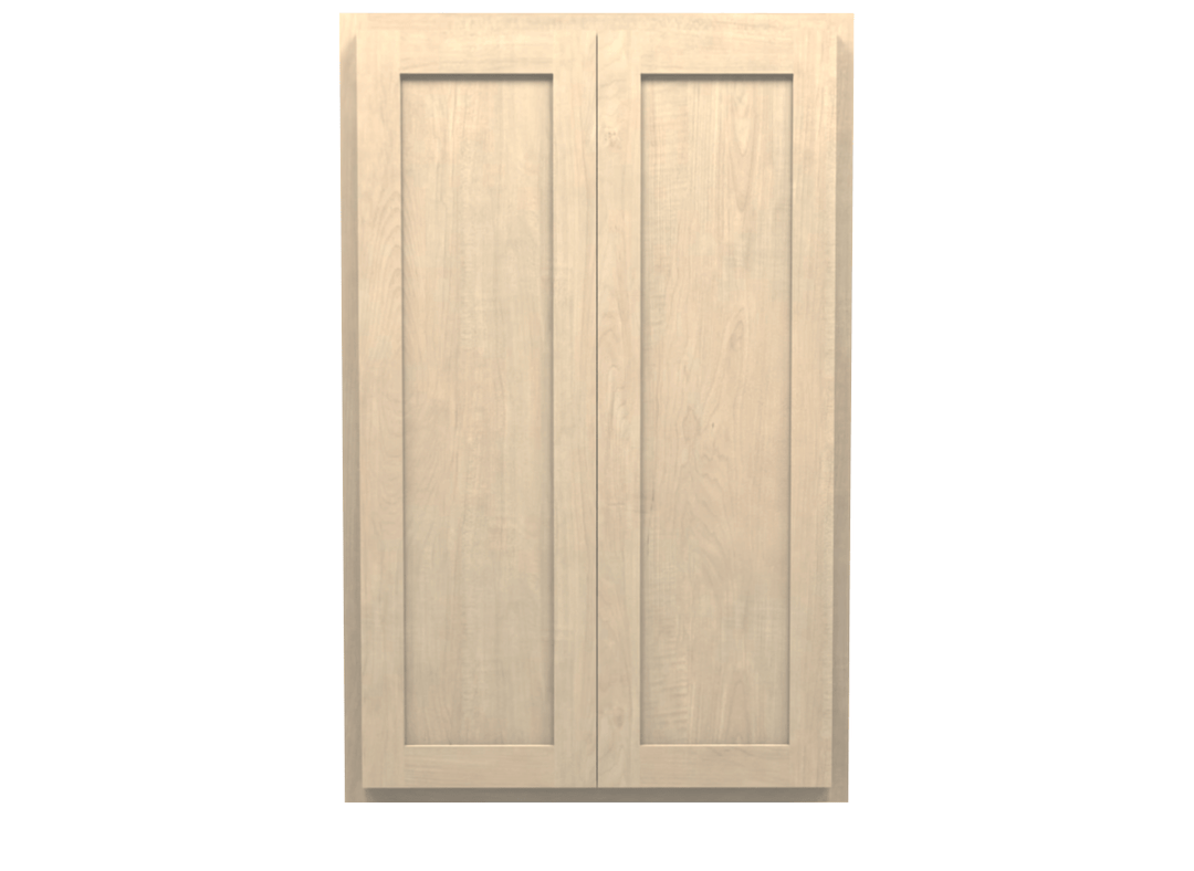 Unfinished Shaker Wall Cabinet 27" Wide x 42" Tall
