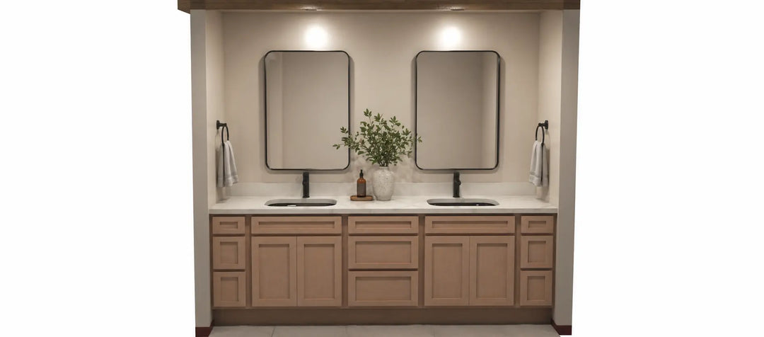 Unfinished RTA Shaker Vanity Cabinets - American Made Cabinets