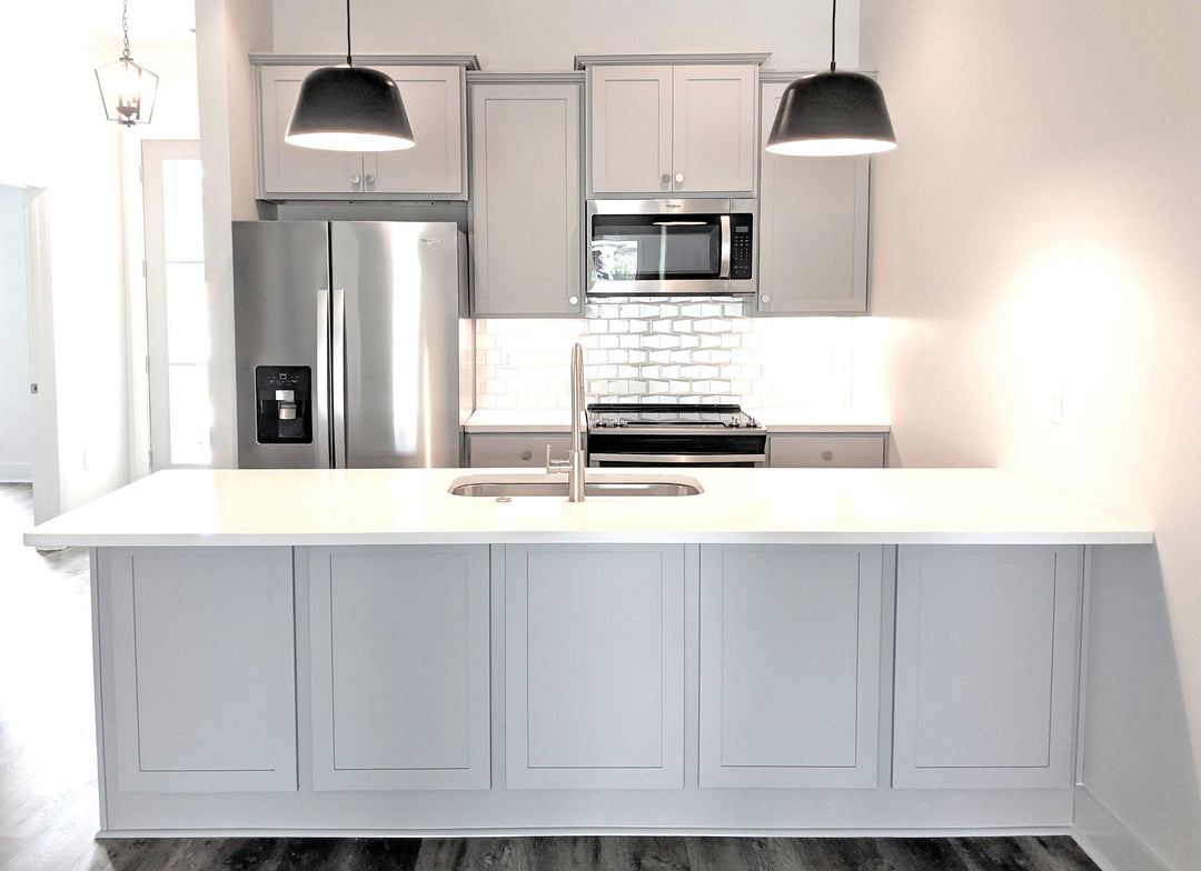 Light Gray Shaker Collection - American Made Cabinets