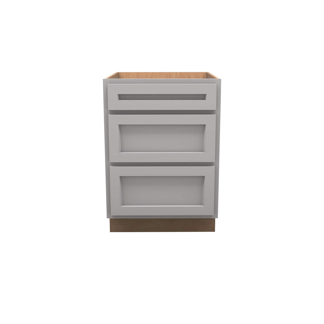 Lite Gray RTA Shaker Drawer Base Cabinets - American Made Cabinets