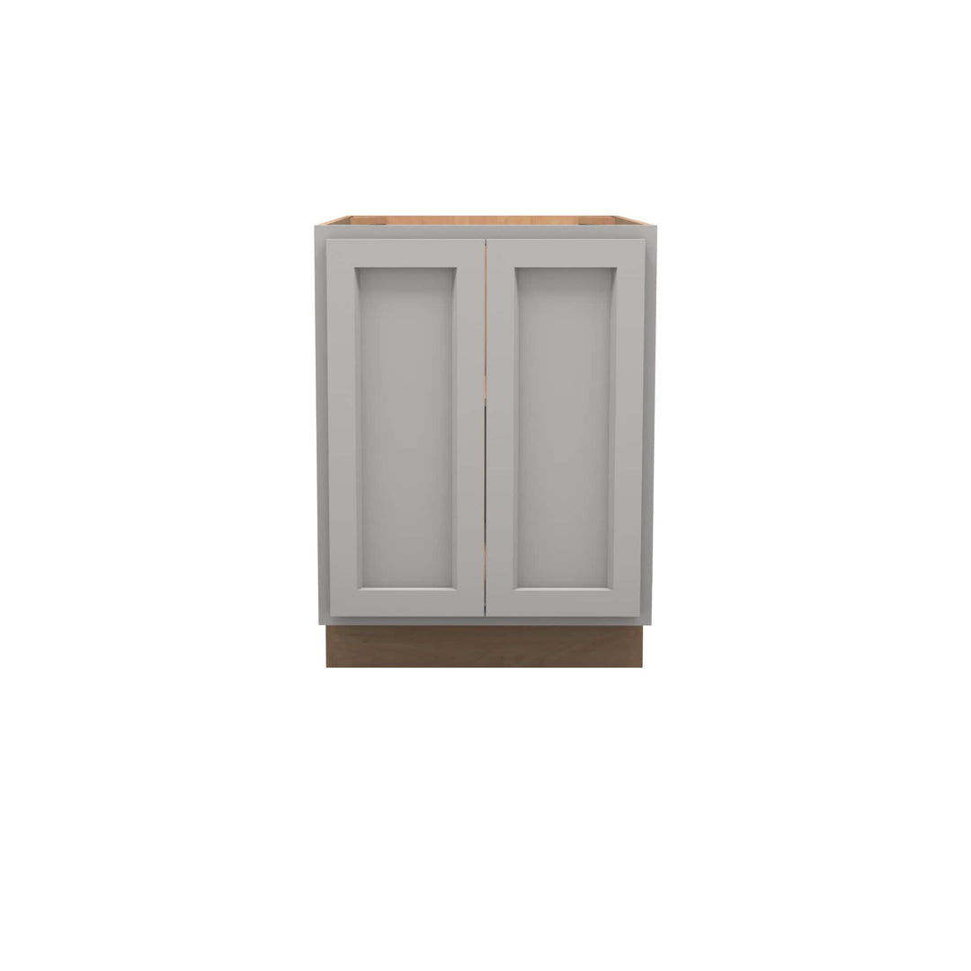 Lite Gray RTA Shaker Full Door Base Cabinets - American Made Cabinets