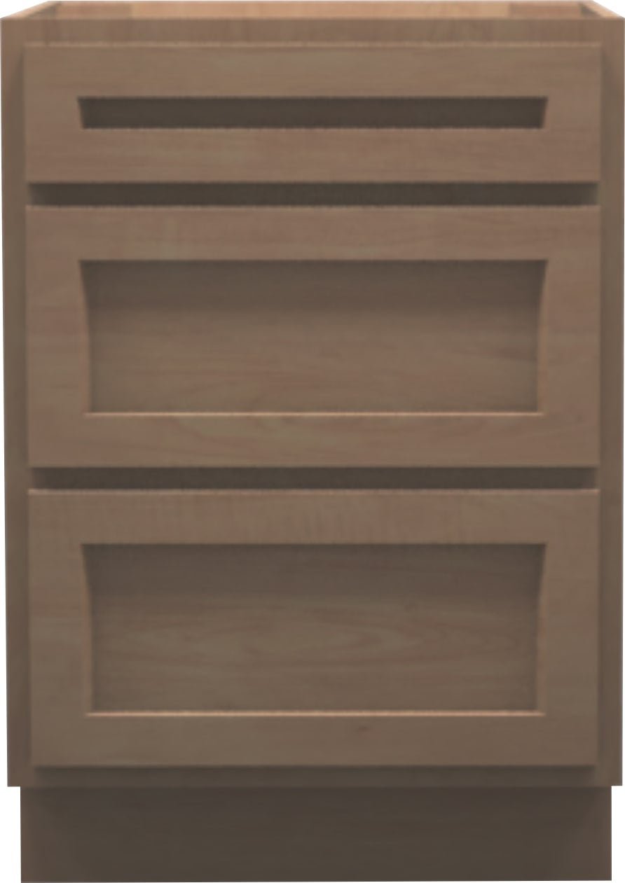 Unfinished RTA Shaker Drawer Base Cabinets - American Made Cabinets