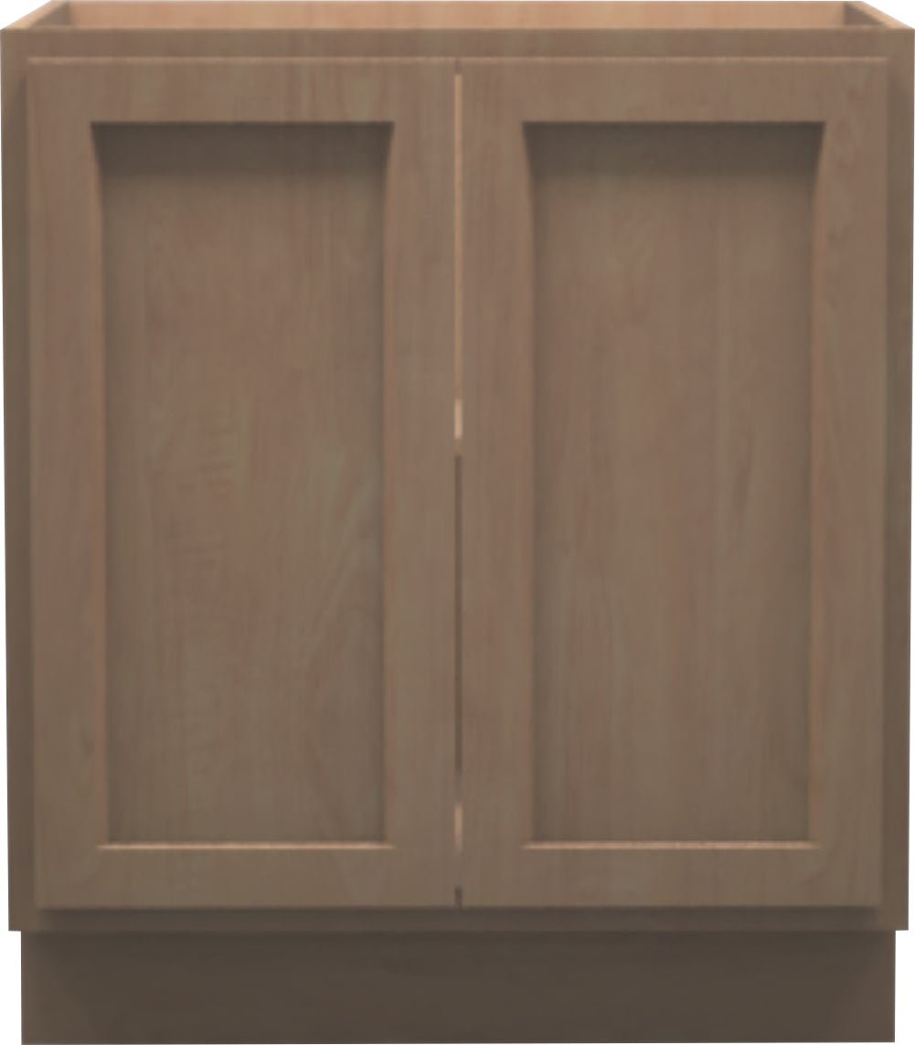 Unfinished RTA Shaker Full Door Base Cabinets - American Made Cabinets