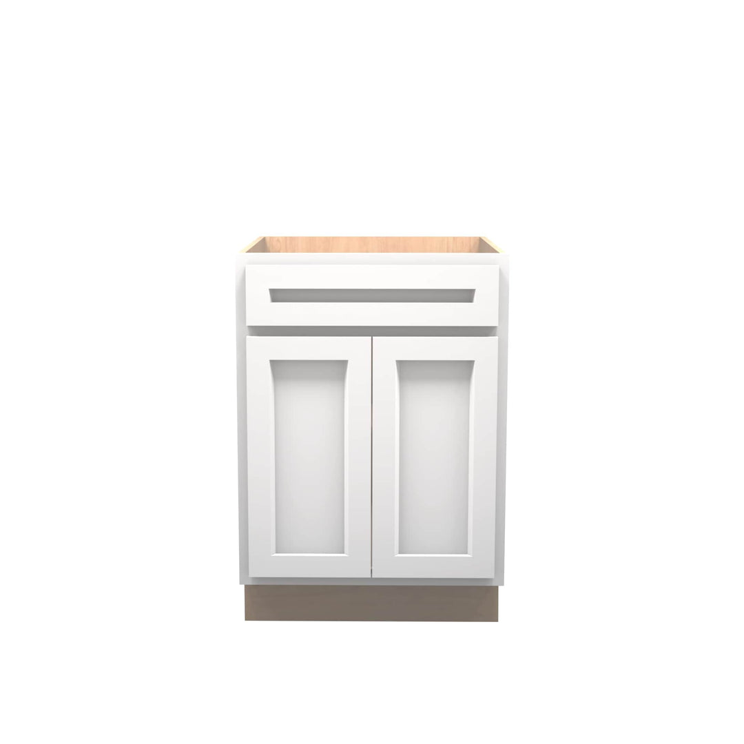 White RTA Shaker Base Cabinets - American Made Cabinets