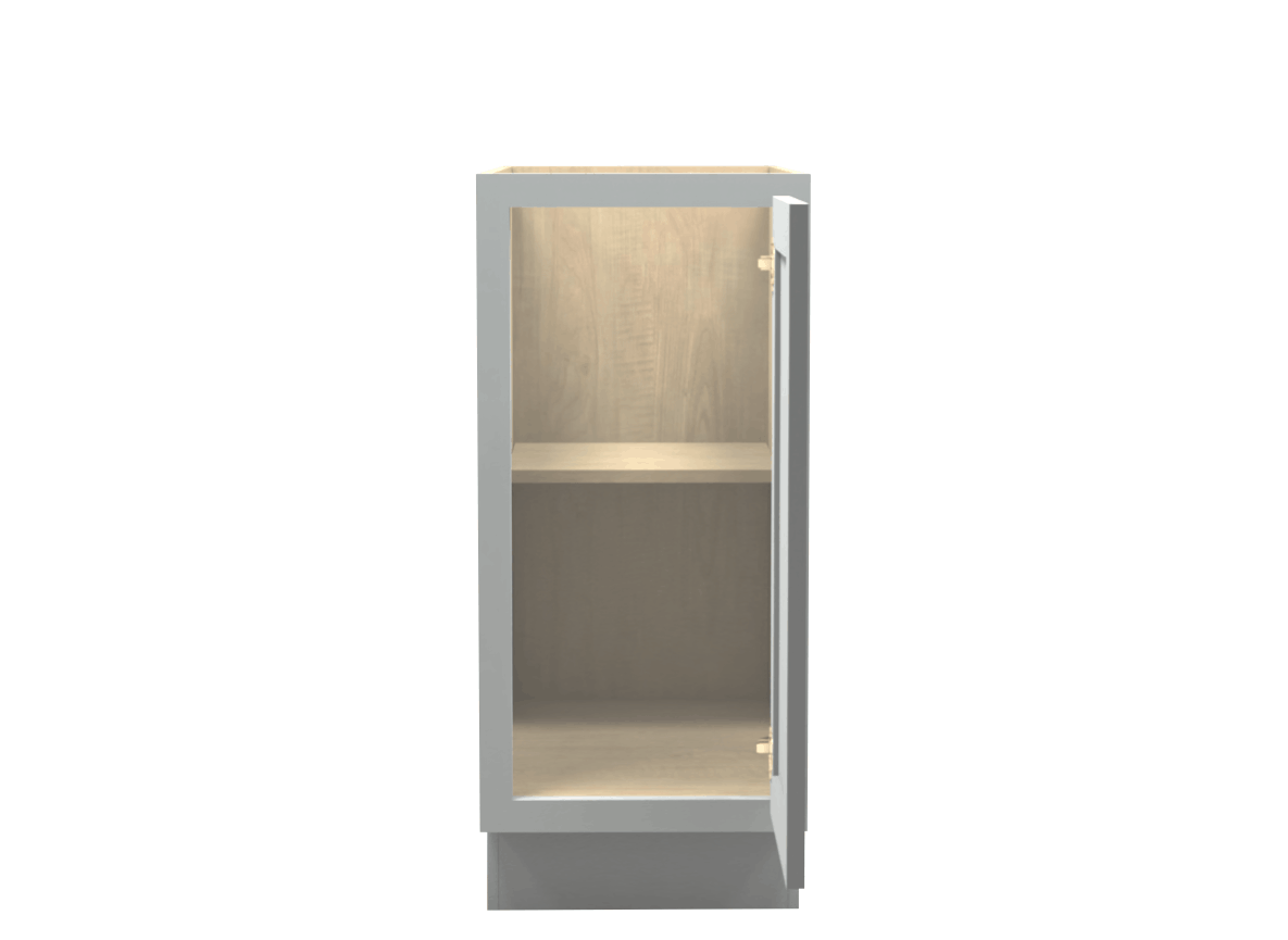 Lite Gray Shaker Full Door Vanity Base Cabinet 15