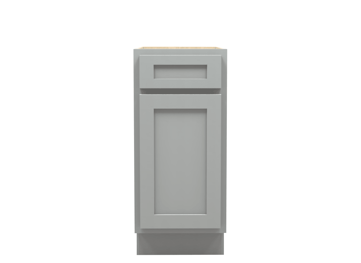 American Made Shaker RTA VB15 Vanity Base Cabinet-Light Gray