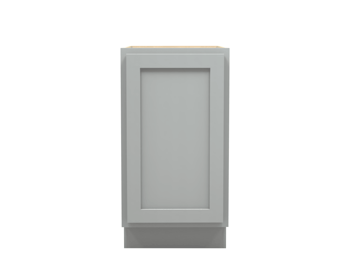Lite Gray Shaker Full Door Vanity Base Cabinet 18