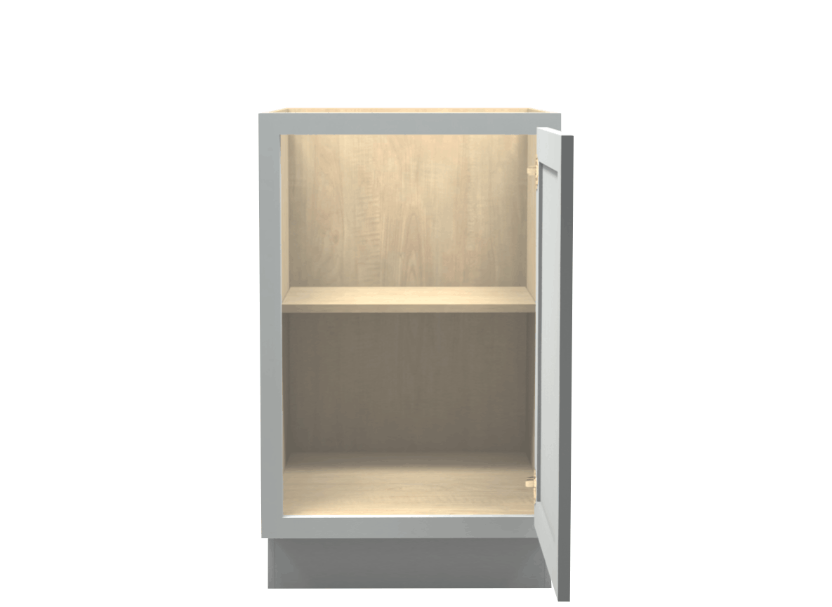 Lite Gray Shaker Full Door Base Cabinet 21