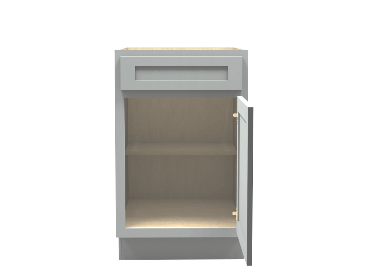Lite Gray Shaker Vanity Base Cabinet 21