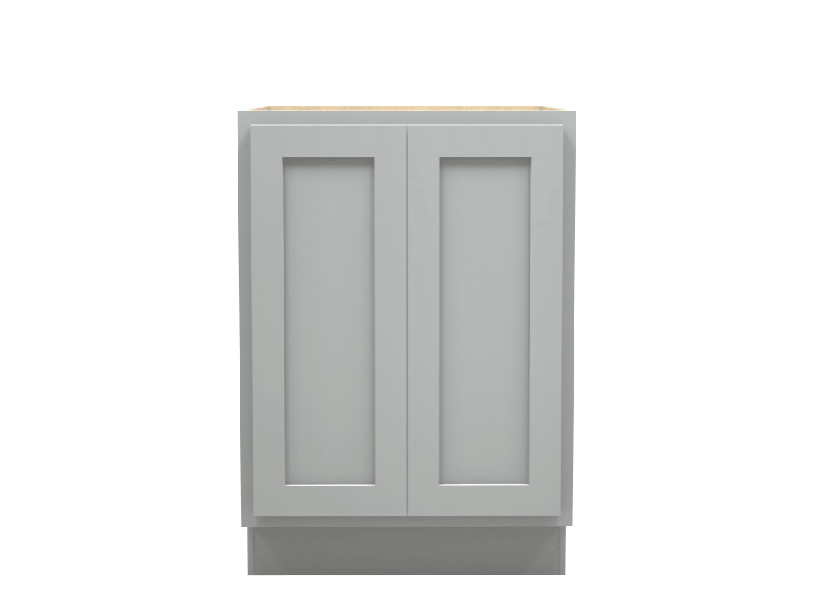 Lite Gray Shaker Full Door Base Cabinet 24