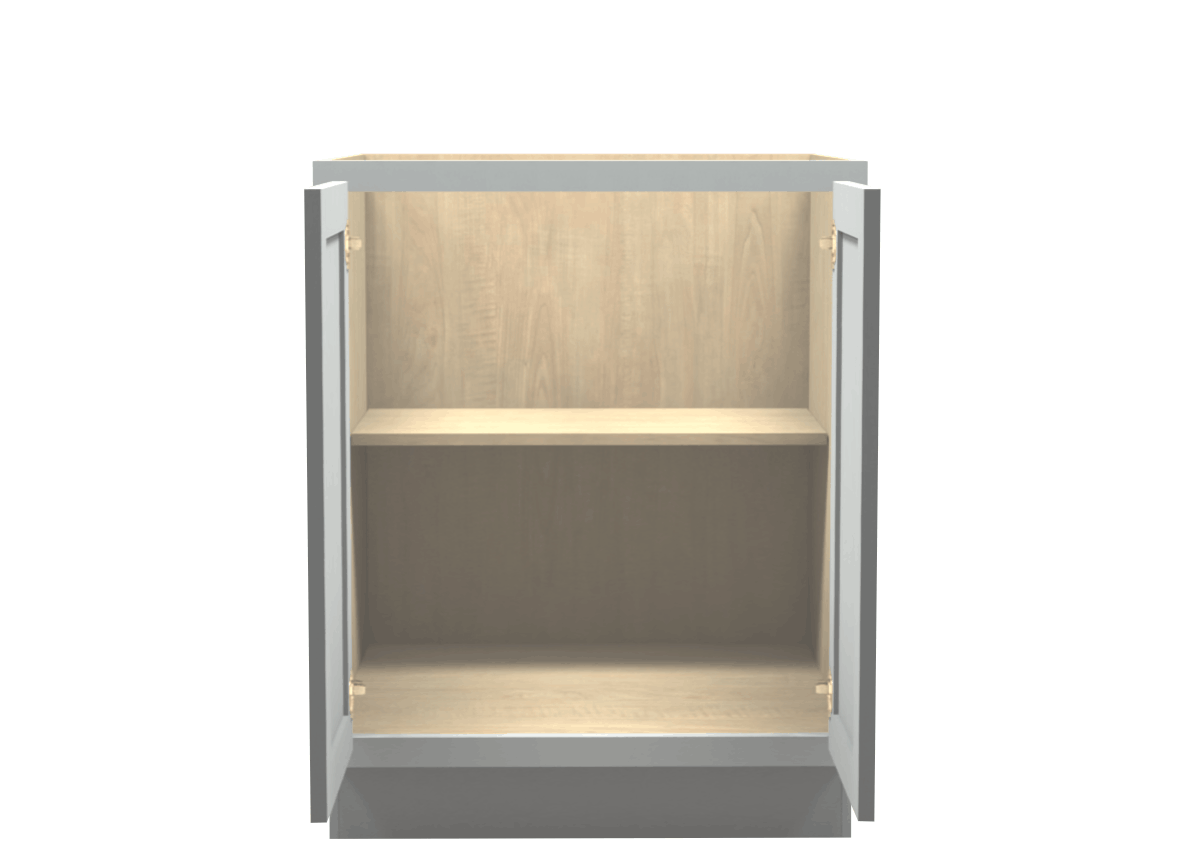 Lite Gray Shaker Full Door Base Cabinet 27
