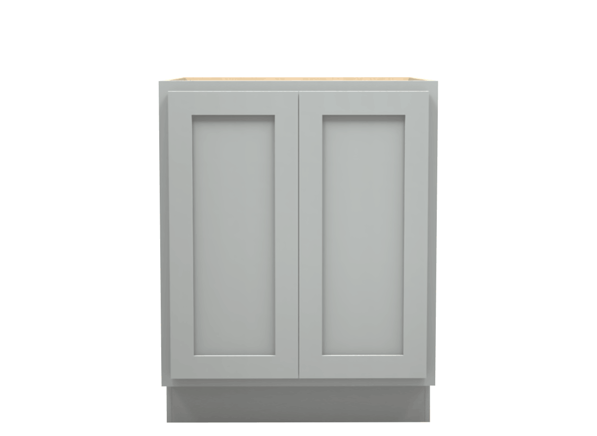 Lite Gray Shaker Full Door Vanity Base Cabinet 27