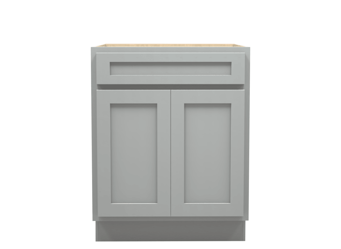 Lite Gray Shaker Vanity Base Cabinet 27