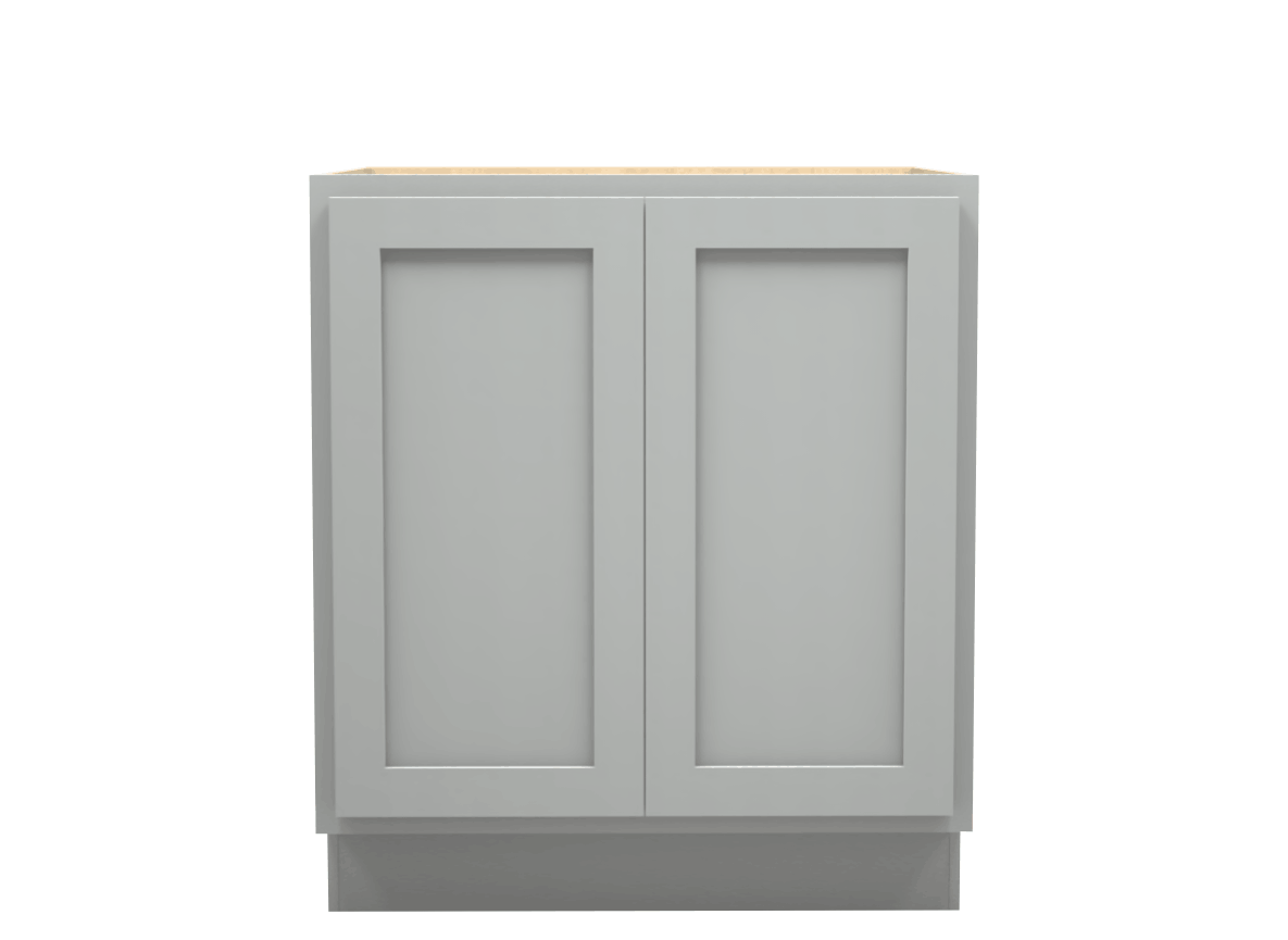 Lite Gray Shaker Full Door Base Cabinet 30