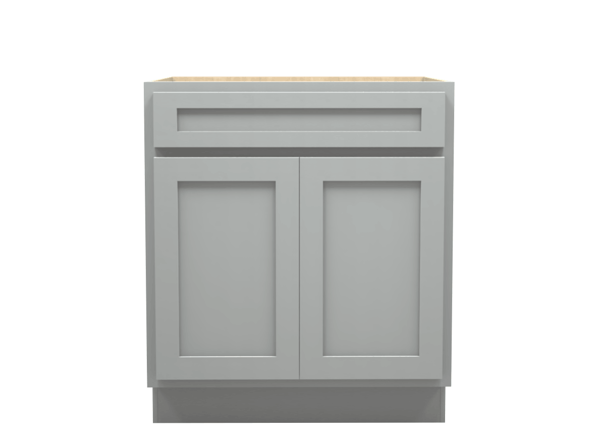 Lite Gray Shaker Vanity Base Cabinet 30