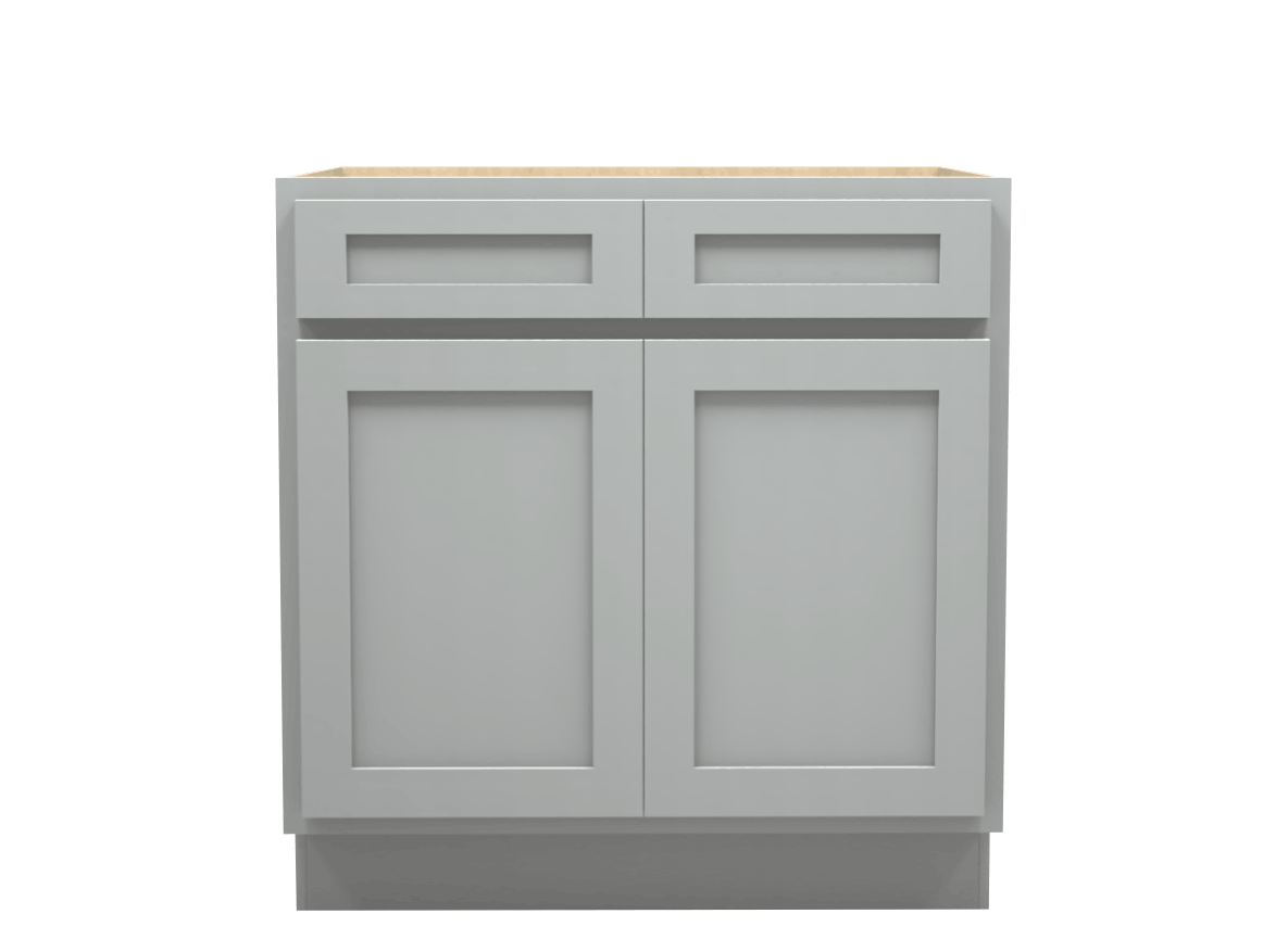 Lite Gray Shaker Vanity Base Cabinet 33