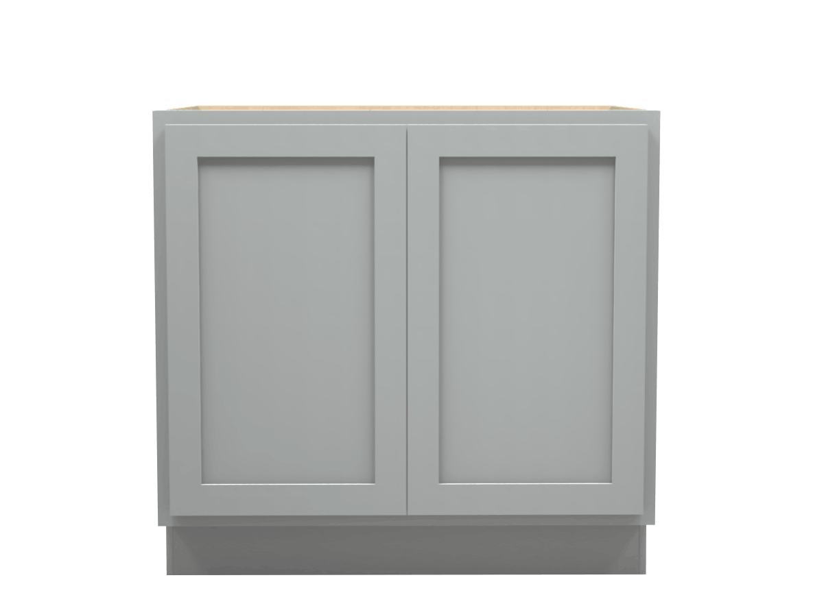 Lite Gray Shaker Full Door Base Cabinet 36