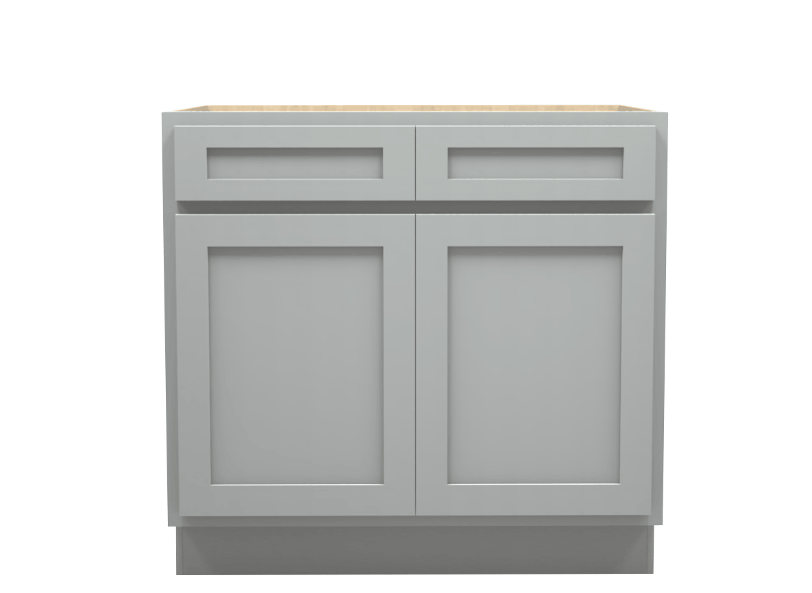 Lite Gray Shaker Vanity Base Cabinet 36