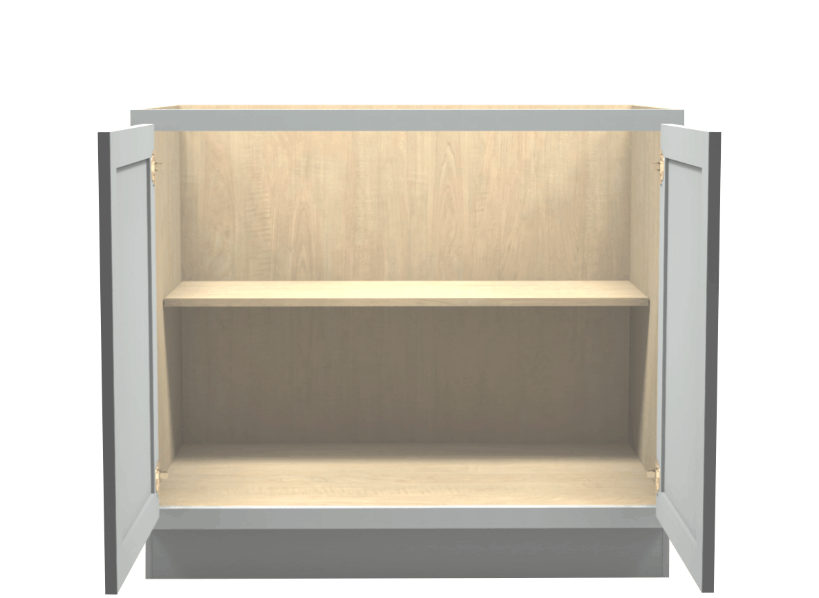 Lite Gray Shaker Full Door Base Cabinet 39