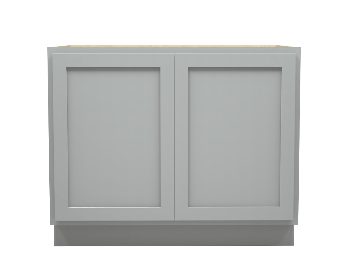 Lite Gray Shaker Full Door Base Cabinet 42