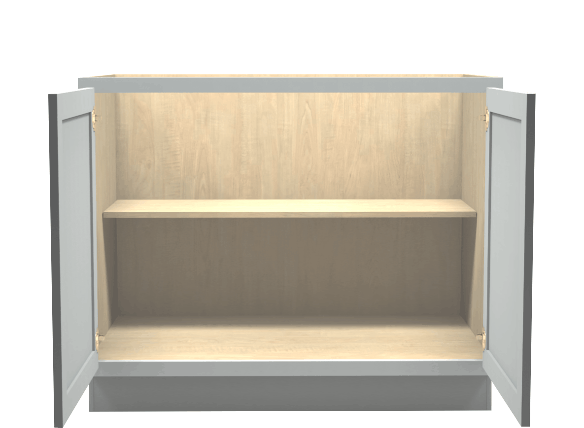 Lite Gray Shaker Full Door Base Cabinet 42