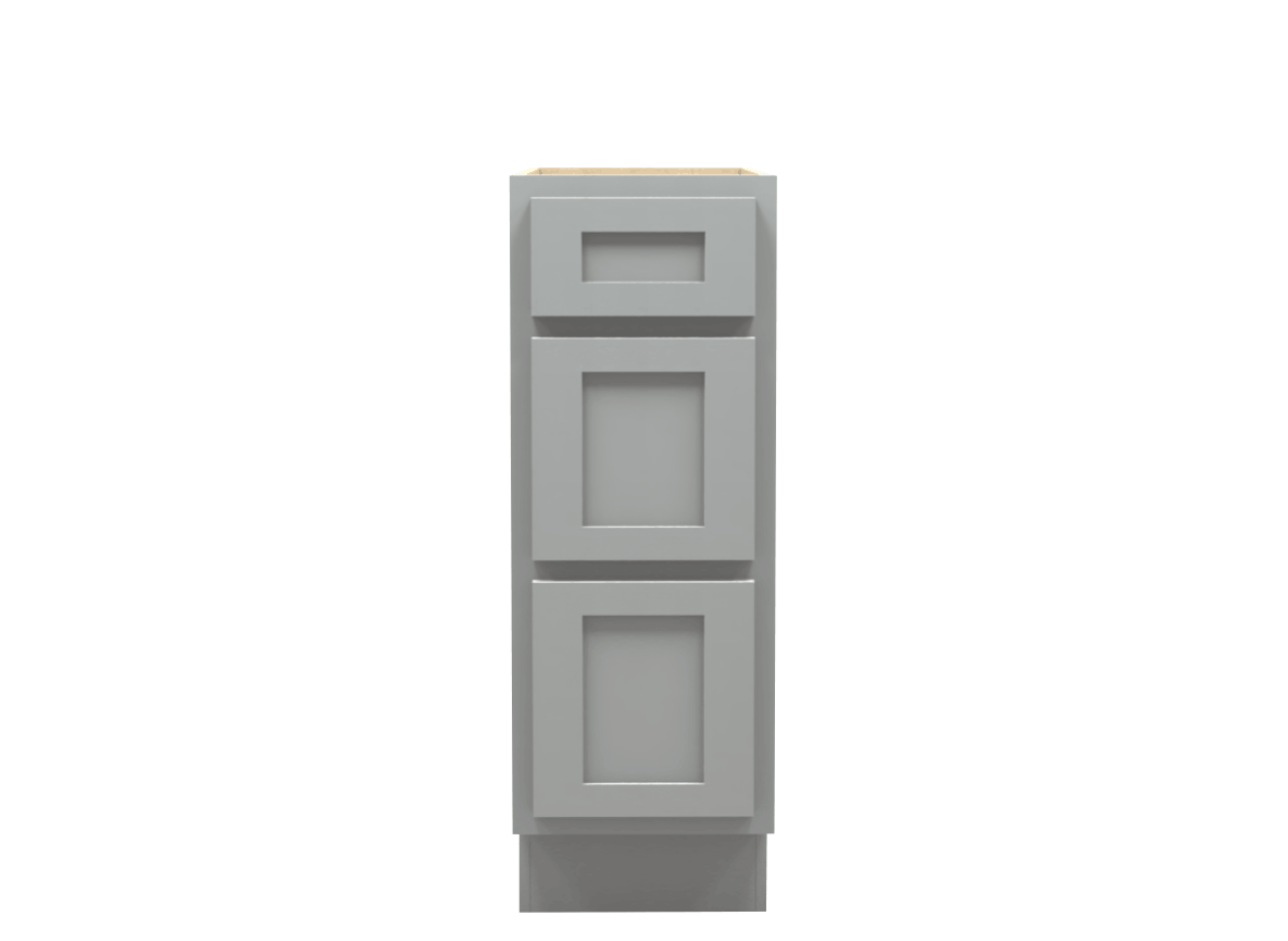 Lite Gray Shaker Drawer Base Cabinet 12