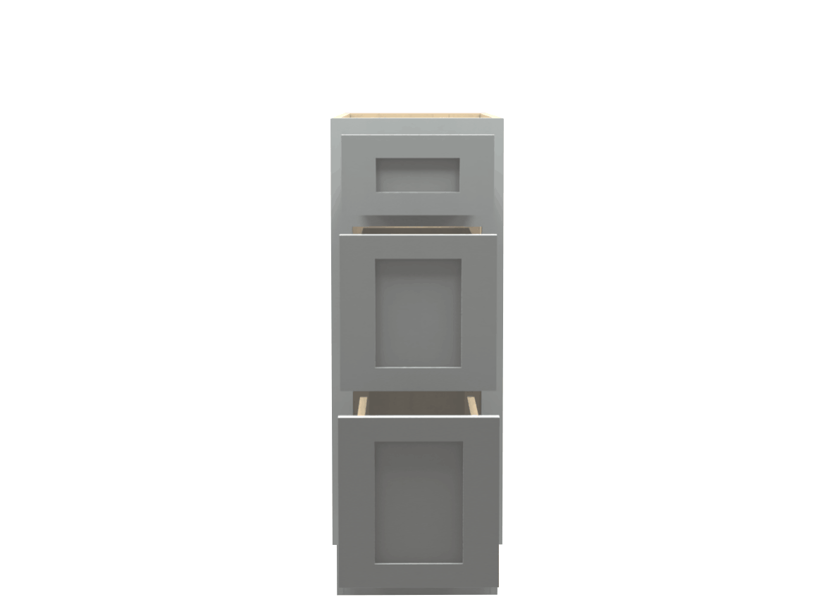 Lite Gray Shaker Vanity Drawer Base Cabinet 12