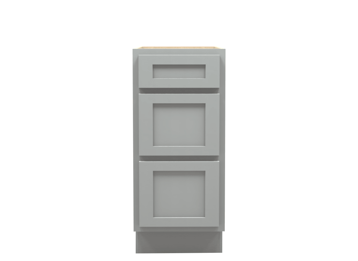 Lite Gray Shaker Drawer Base Cabinet 15